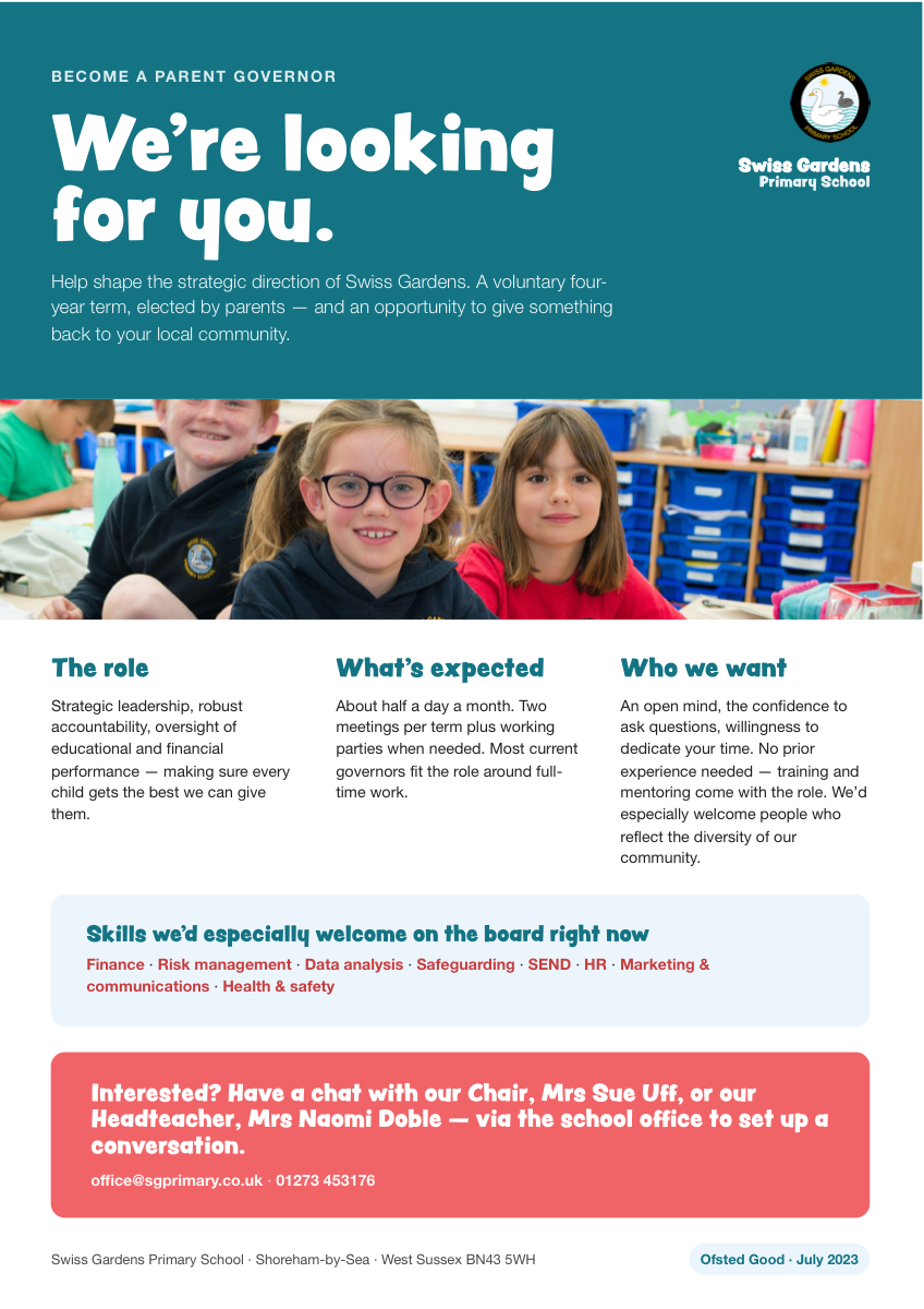 Parent governor recruitment flyer thumbnail